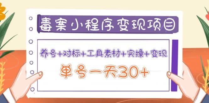 毒案小程序变现项目：养号+对标+工具素材+实操+变现创业之家-网创项目资源站-副业项目-创业项目-搞钱项目创业之家