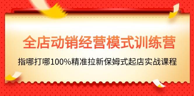 全店动销-经营模式训练营，指哪打哪100%精准拉新保姆式起店实战课程创业之家-网创项目资源站-副业项目-创业项目-搞钱项目创业之家