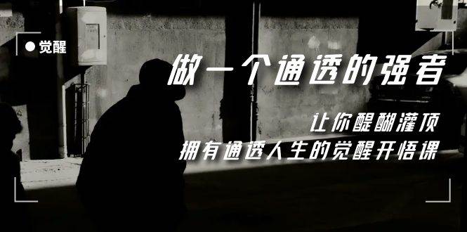 觉醒-做一个通透强者，让你醍醐灌顶，拥有通透人生，掌握强大的秘密创业之家-网创项目资源站-副业项目-创业项目-搞钱项目创业之家