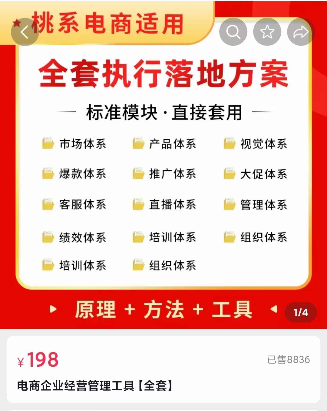 外面卖198·电商企业经营管理工具：全套执行落地方案 标准模块·直接套用创业之家-网创项目资源站-副业项目-创业项目-搞钱项目创业之家