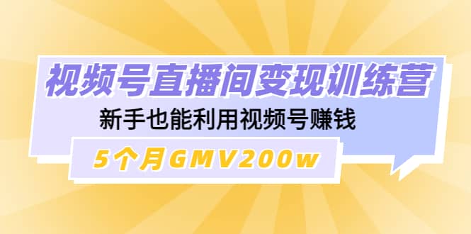 视频号直播间变现训练营创业之家-网创项目资源站-副业项目-创业项目-搞钱项目创业之家