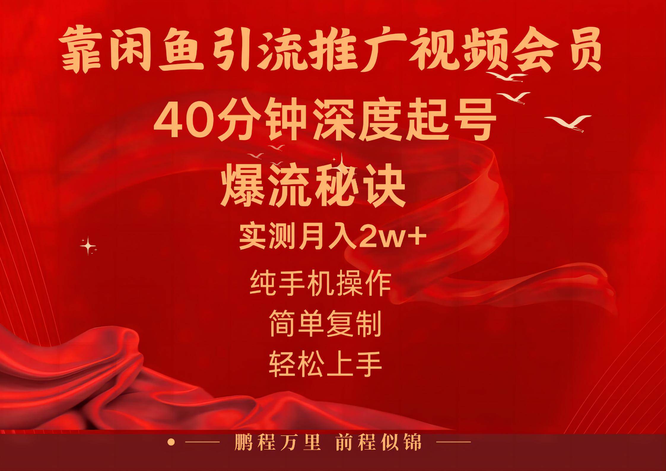 闲鱼暴力引流推广视频会员，能做到日入2W+，操作简单创业之家-网创项目资源站-副业项目-创业项目-搞钱项目创业之家