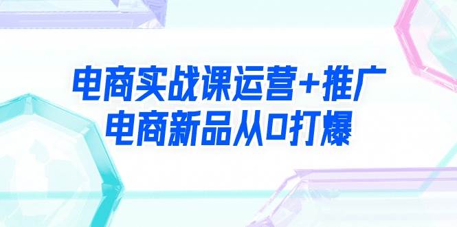 电商实战课运营+推广，电商新品从0打爆（99节视频课）创业之家-网创项目资源站-副业项目-创业项目-搞钱项目创业之家