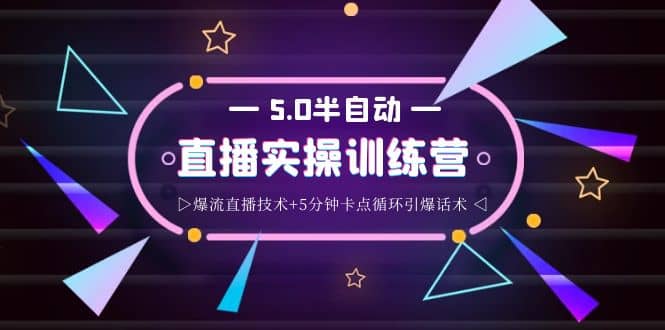 蚂蚁·5.0半自动直播2345打法，半自动爆流直播技术+5分钟卡点循环引爆话术创业之家-网创项目资源站-副业项目-创业项目-搞钱项目创业之家
