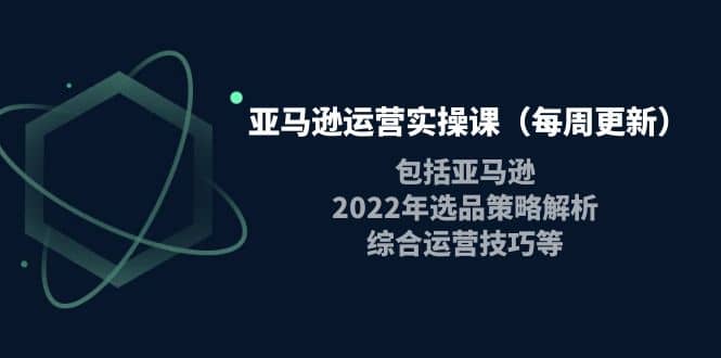 亚马逊运营实操课（每周更新）包括亚马逊2022选品策略解析，综合运营技巧等创业之家-网创项目资源站-副业项目-创业项目-搞钱项目创业之家