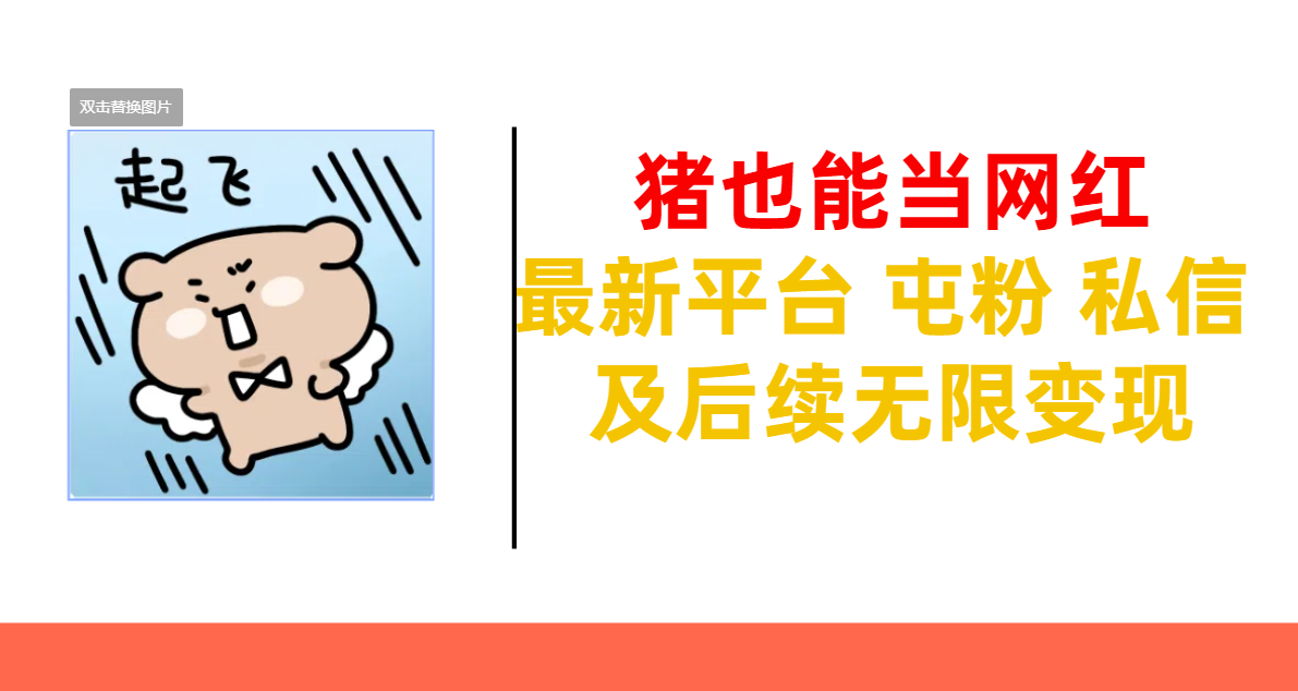 猪也能当网红-最新平台 屯粉 交流 私信 及后续无限变现创业之家-网创项目资源站-副业项目-创业项目-搞钱项目创业之家