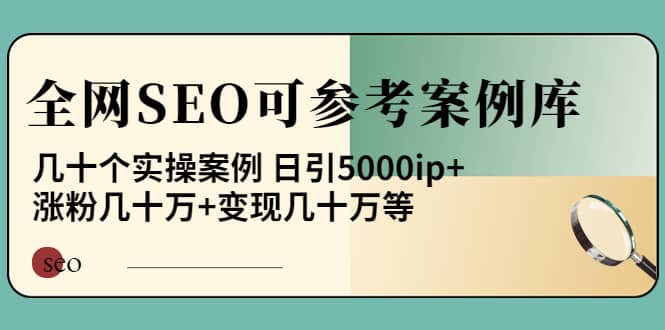 《全网SEO可参考案例库》几十个实操案例创业之家-网创项目资源站-副业项目-创业项目-搞钱项目创业之家