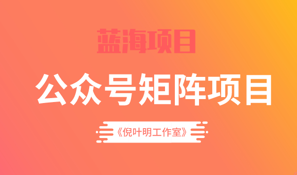 蓝海公众号矩阵项目训练营，0粉冷启动，公众号矩阵账号粉丝突破30w创业之家-网创项目资源站-副业项目-创业项目-搞钱项目创业之家