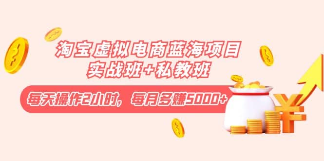 淘宝虚拟电商蓝海项目实战班+私教班创业之家-网创项目资源站-副业项目-创业项目-搞钱项目创业之家