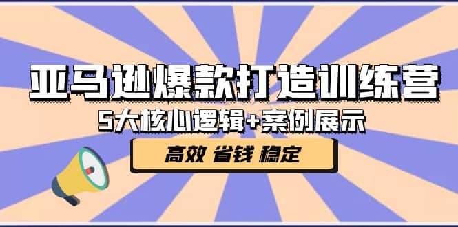 亚马逊爆款打造训练营：5大核心逻辑+案例展示 打造爆款链接 高效 省钱 稳定创业之家-网创项目资源站-副业项目-创业项目-搞钱项目创业之家