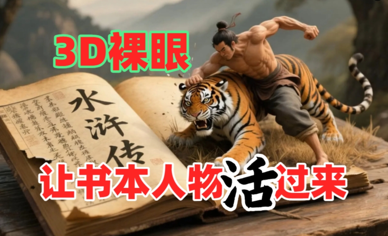 书本人物裸眼3D视频，一条视频收益过千，保姆级教程创业之家-网创项目资源站-副业项目-创业项目-搞钱项目创业之家