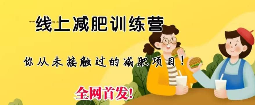 线上减肥训练营，足不出户，仅靠拉几个社群，发几条朋友圈，就可以月实现入五位【揭秘】创业之家-网创项目资源站-副业项目-创业项目-搞钱项目创业之家