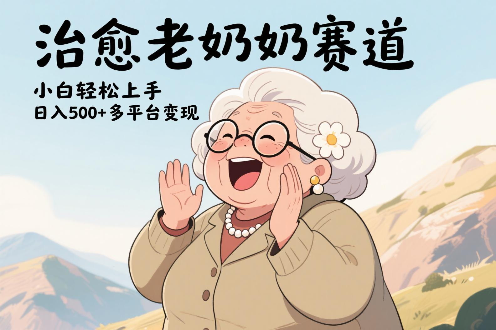 视频号治愈老奶奶赛道，小白轻松上手，日入500+多平台变现创业之家-网创项目资源站-副业项目-创业项目-搞钱项目创业之家