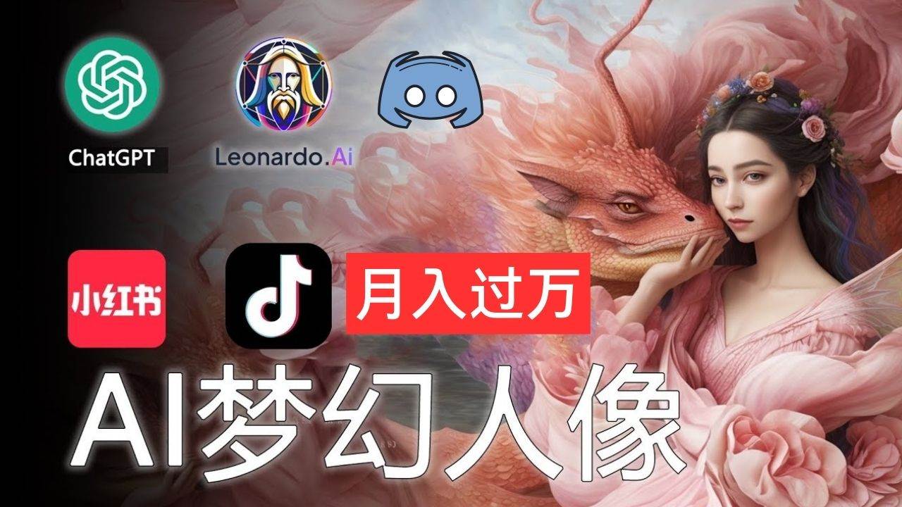 AI摄影梦幻人像：零基础也能月入过万的秘密创业之家-网创项目资源站-副业项目-创业项目-搞钱项目创业之家