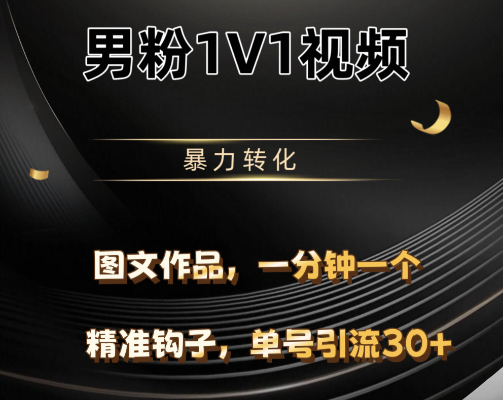 男粉1V1视频，硬改摄像头，高客单暴力转化，单日600+创业之家-网创项目资源站-副业项目-创业项目-搞钱项目创业之家