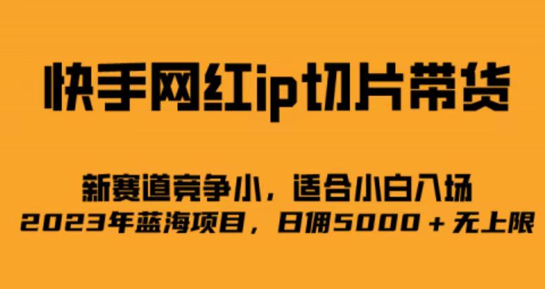 快手网红ip切片新赛道，竞争小事，适合小白 2023蓝海项目创业之家-网创项目资源站-副业项目-创业项目-搞钱项目创业之家