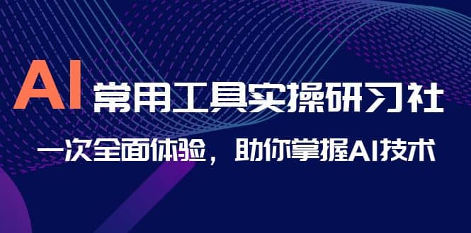 AI-常用工具实操研习社，一次全面体验，助你掌握AI技术创业之家-网创项目资源站-副业项目-创业项目-搞钱项目创业之家