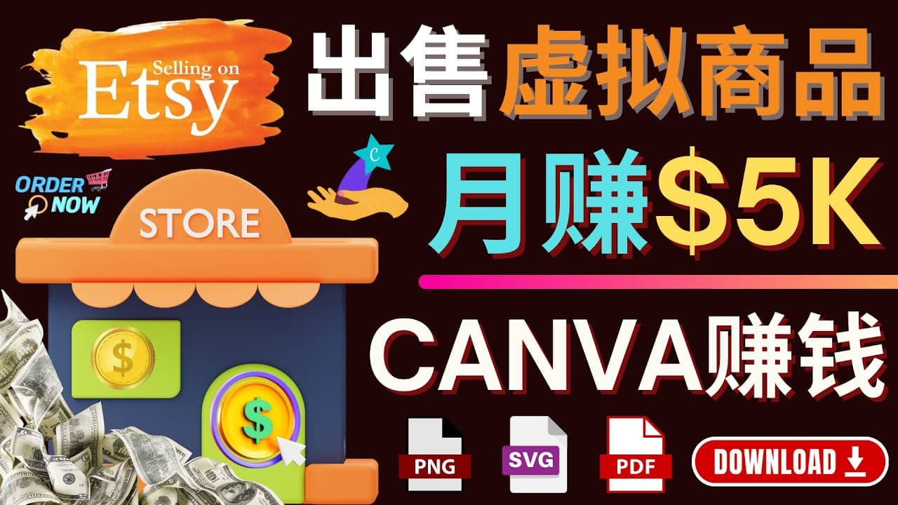 通过Etsy出售Canva模板，操作简单，收益高，月赚5000美元创业之家-网创项目资源站-副业项目-创业项目-搞钱项目创业之家