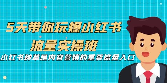 5天带你玩爆小红书流量实操班，小红书种草是内容营销的重要流量入口创业之家-网创项目资源站-副业项目-创业项目-搞钱项目创业之家