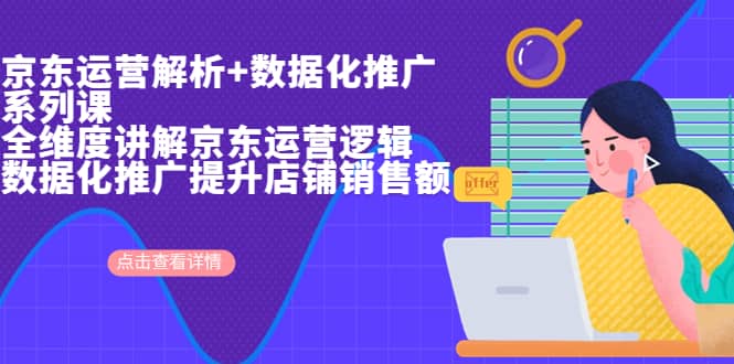 京东运营解析与数据化推广系列课，全维度讲解京东运营逻辑+数据化推广提升店铺销售额创业之家-网创项目资源站-副业项目-创业项目-搞钱项目创业之家