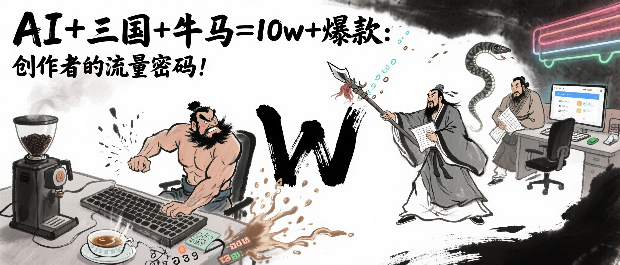 AI+三国+牛马=10w+爆款：创作者的流量密码！创业之家-网创项目资源站-副业项目-创业项目-搞钱项目创业之家