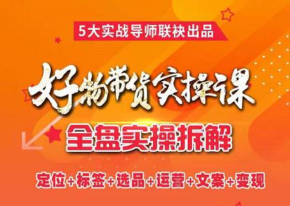 抖音好物带货实操课，全盘拆解抖音好物带货号全套流程打法创业之家-网创项目资源站-副业项目-创业项目-搞钱项目创业之家