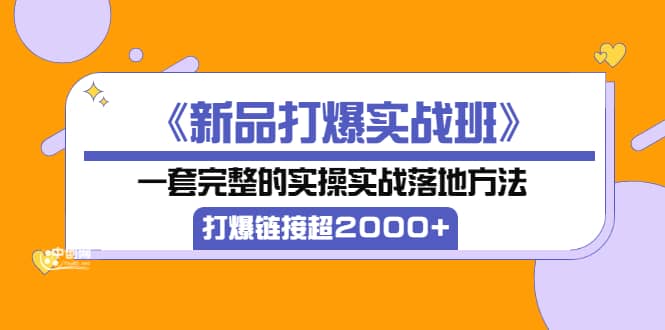 《新品打爆实战班》一套完整的实操实战落地方法，打爆链接超2000+（38节课)创业之家-网创项目资源站-副业项目-创业项目-搞钱项目创业之家
