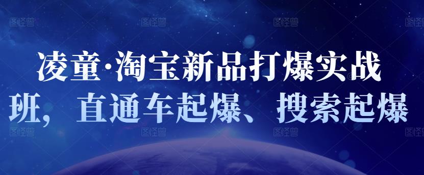 凌童·淘宝新品打爆实战班，直通车起爆、搜索起爆创业之家-网创项目资源站-副业项目-创业项目-搞钱项目创业之家