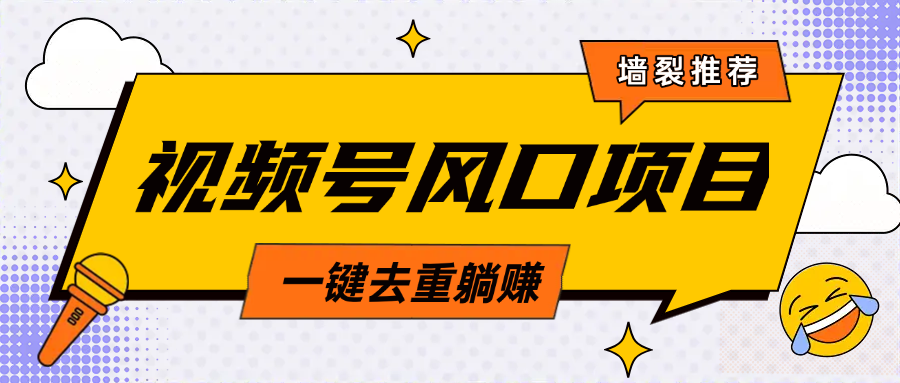 视频号风口蓝海项目，中老年人的流量密码，简单无脑，一键去重，轻松月入过万创业之家-网创项目资源站-副业项目-创业项目-搞钱项目创业之家
