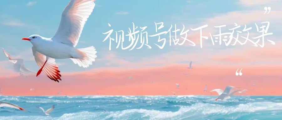 视频号做下雨视频一个账号一周涨粉10W+年入100w创业之家-网创项目资源站-副业项目-创业项目-搞钱项目创业之家