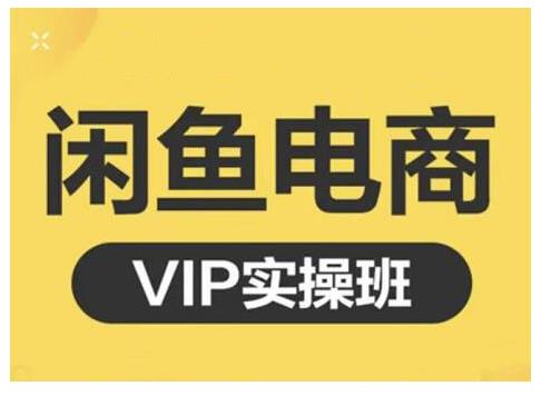 闲鱼电商零基础入门到进阶VIP实战课程，帮助你掌握闲鱼电商所需的各项技能创业之家-网创项目资源站-副业项目-创业项目-搞钱项目创业之家