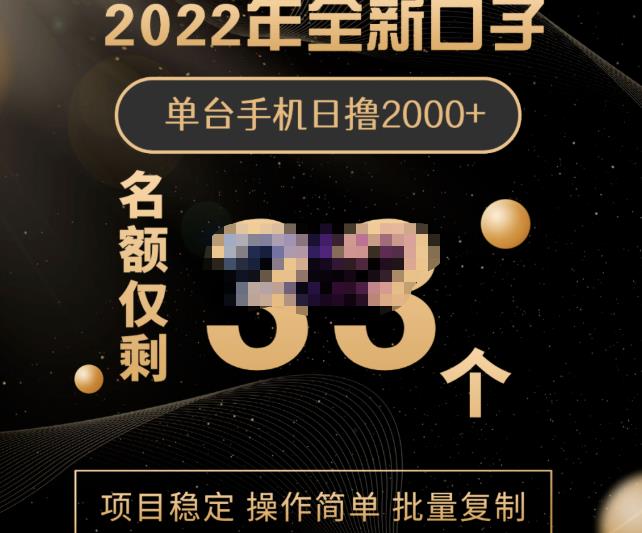 2022年全新口子，手机批量搬砖玩法，一部手机日撸2000+创业之家-网创项目资源站-副业项目-创业项目-搞钱项目创业之家