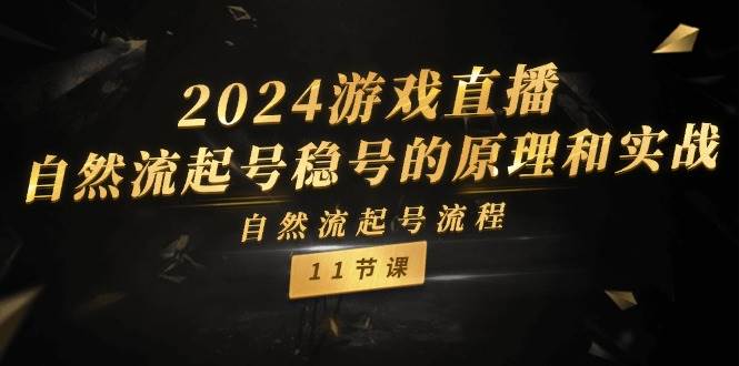 2024游戏直播-自然流起号稳号的原理和实战，自然流起号流程（11节）创业之家-网创项目资源站-副业项目-创业项目-搞钱项目创业之家