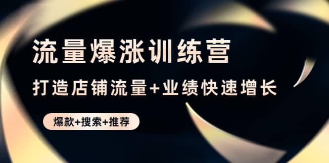 流量爆涨训练营：打造店铺流量+业绩快速增长 (爆款+搜索+推荐)创业之家-网创项目资源站-副业项目-创业项目-搞钱项目创业之家