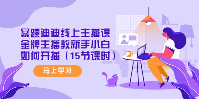暴躁迪迪线上主播课，金牌主播教新手小白如何开播（15节课时）创业之家-网创项目资源站-副业项目-创业项目-搞钱项目创业之家