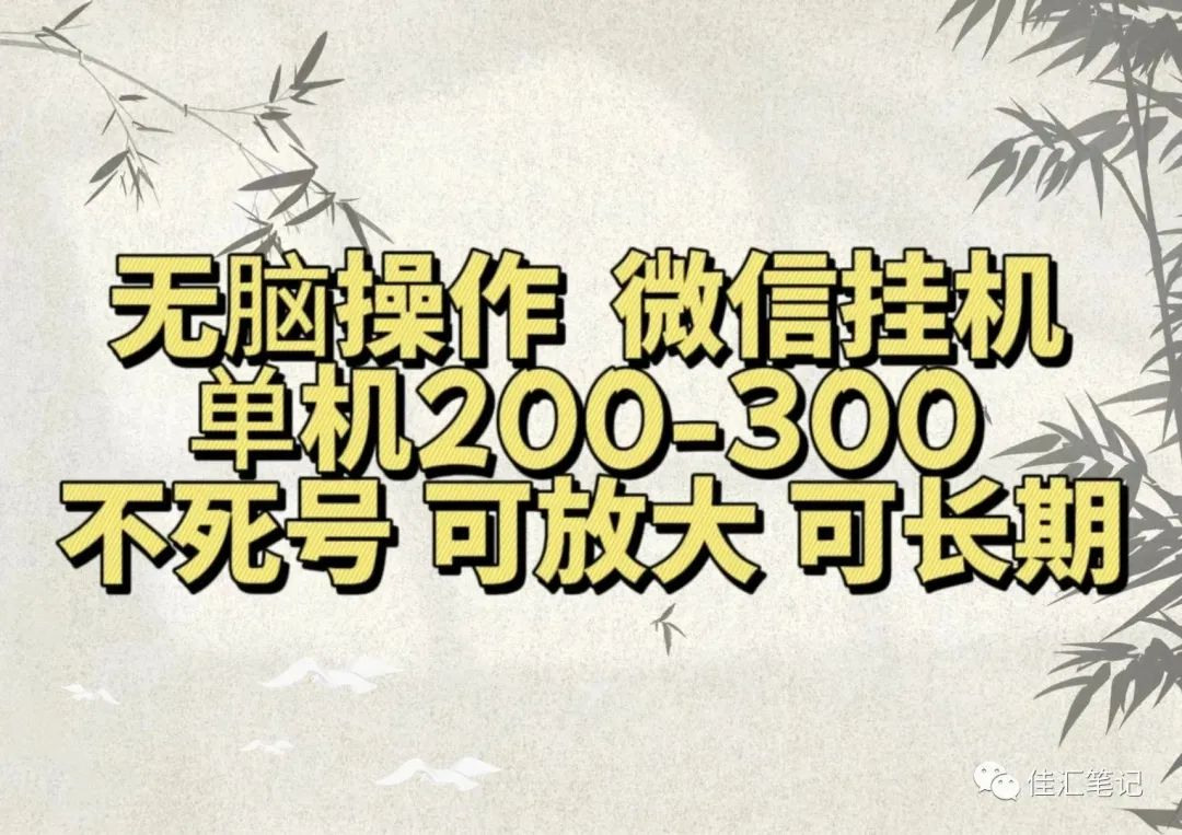无脑操作微信视频号挂机单机200-300一天，不死号，可放大，工作室实测创业之家-网创项目资源站-副业项目-创业项目-搞钱项目创业之家
