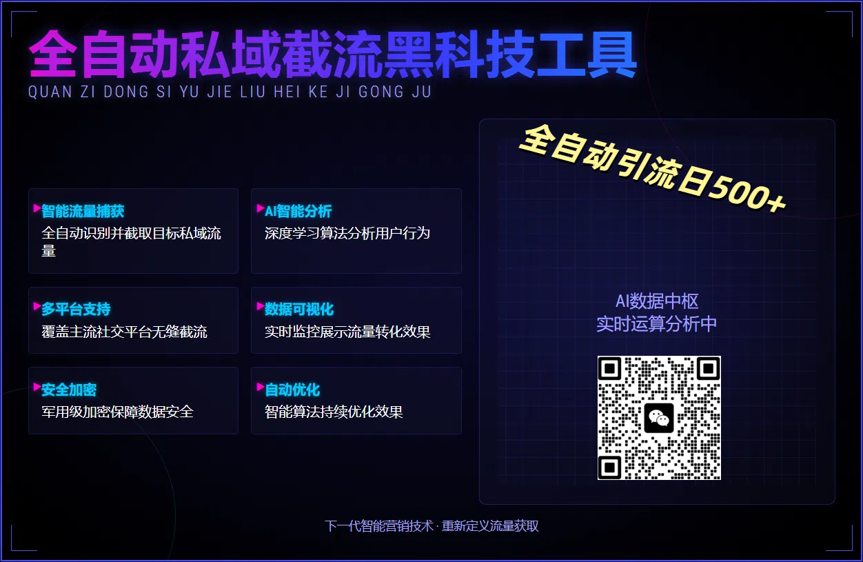 全自动私域截流黑科技工具——全自动引流日500+创业之家-网创项目资源站-副业项目-创业项目-搞钱项目创业之家