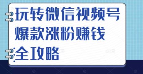 玩转微信视频号爆款涨粉赚钱全攻略，让你快速抓住流量风口，收获红利财富创业之家-网创项目资源站-副业项目-创业项目-搞钱项目创业之家