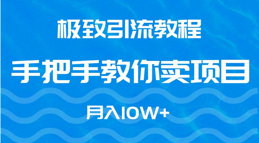 极致引流教程，手把手教你卖项目，月入10W+创业之家-网创项目资源站-副业项目-创业项目-搞钱项目创业之家