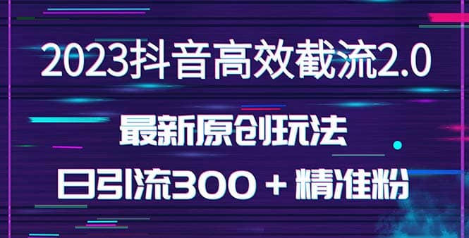 日引300＋创业粉，独家抖音高效截流2.0玩法（价值1280）创业之家-网创项目资源站-副业项目-创业项目-搞钱项目创业之家