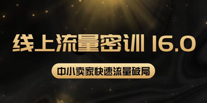 2022秋秋线上流量密训16.0：包含 暴力引流10W+中小卖家流量破局技巧 等等！创业之家-网创项目资源站-副业项目-创业项目-搞钱项目创业之家