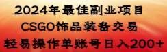 2024年最佳副业项目 CSGO饰品装备交易 轻易操作单账号日入200+创业之家-网创项目资源站-副业项目-创业项目-搞钱项目创业之家