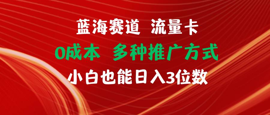蓝海赛道 流量卡 0成本 小白也能日入三位数创业之家-网创项目资源站-副业项目-创业项目-搞钱项目创业之家