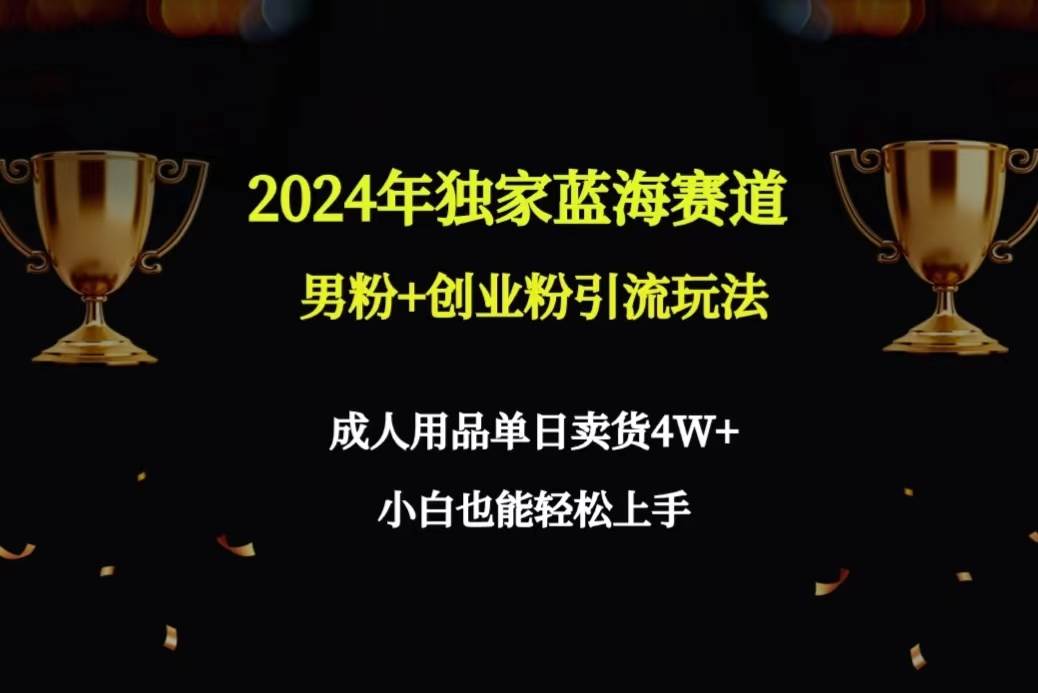 2024年独家蓝海赛道男粉+创业粉引流玩法，成人用品单日卖货4W+保姆教程创业之家-网创项目资源站-副业项目-创业项目-搞钱项目创业之家