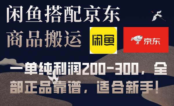 闲鱼搭配京东备份库搬运，一单纯利润200-300，全部正品靠谱，适合新手！创业之家-网创项目资源站-副业项目-创业项目-搞钱项目创业之家