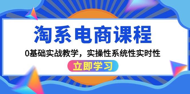 淘系电商课程，0基础实战教学，实操性系统性实时性（15节课）创业之家-网创项目资源站-副业项目-创业项目-搞钱项目创业之家