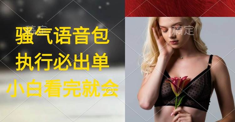执行就出单，日入2000+，超火骚气语音包，小白看完课程就能马上实操创业之家-网创项目资源站-副业项目-创业项目-搞钱项目创业之家