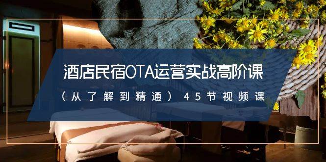 酒店民宿-OTA运营实战高阶课（从了解到精通）45节视频课创业之家-网创项目资源站-副业项目-创业项目-搞钱项目创业之家