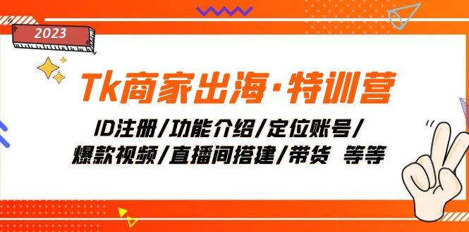 Tk商家出海·特训营：ID注册/功能介绍/定位账号/爆款视频/直播间搭建/带货创业之家-网创项目资源站-副业项目-创业项目-搞钱项目创业之家