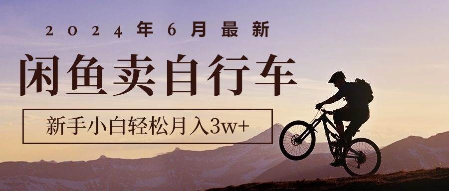 2024年6月最新闲鱼卖自行车，新手小白轻松月入3w+项目创业之家-网创项目资源站-副业项目-创业项目-搞钱项目创业之家